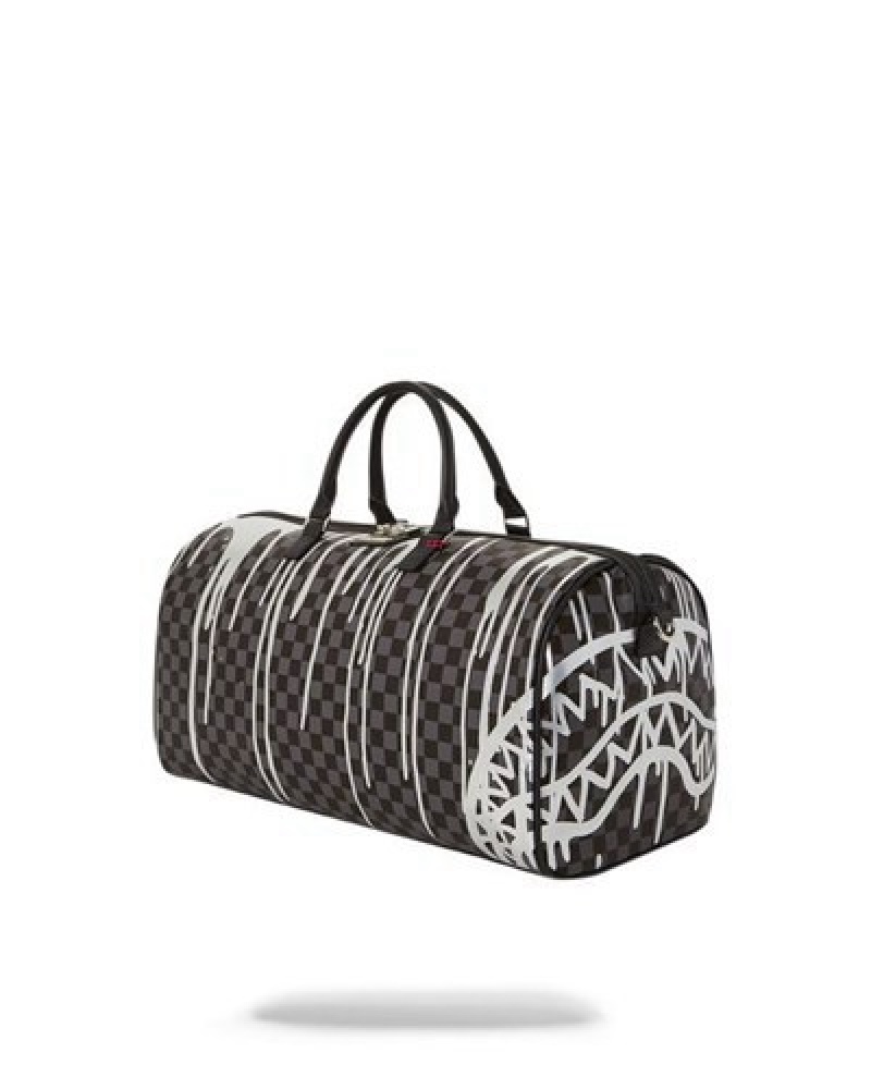 Black Sprayground Chateau Ghost Duffle Bags | 19425-FNPD