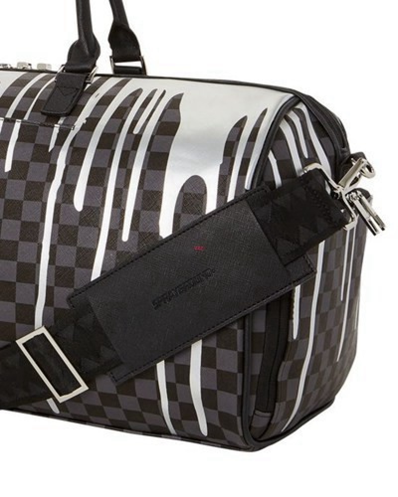 Black Sprayground Chateau Ghost Duffle Bags | 19425-FNPD