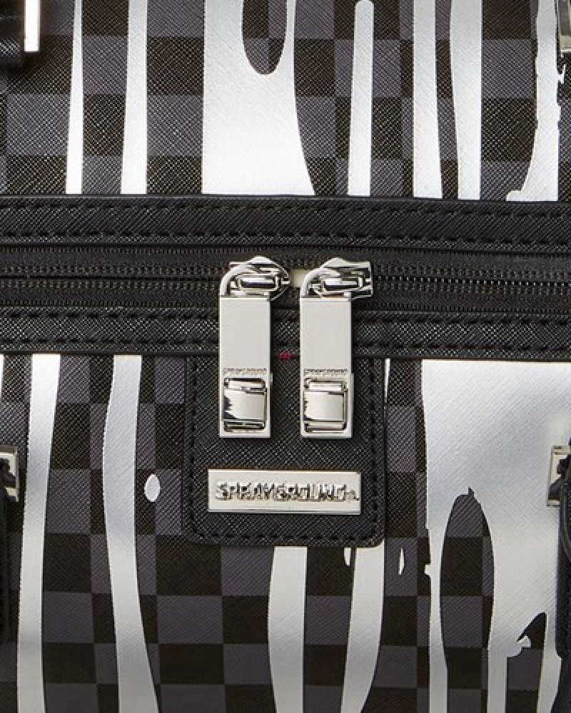 Black Sprayground Chateau Ghost Duffle Bags | 19425-FNPD