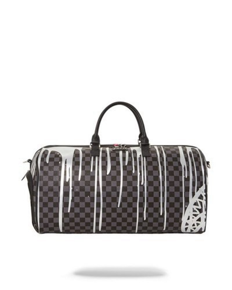 Black Sprayground Chateau Ghost Duffle Bags | 19425-FNPD