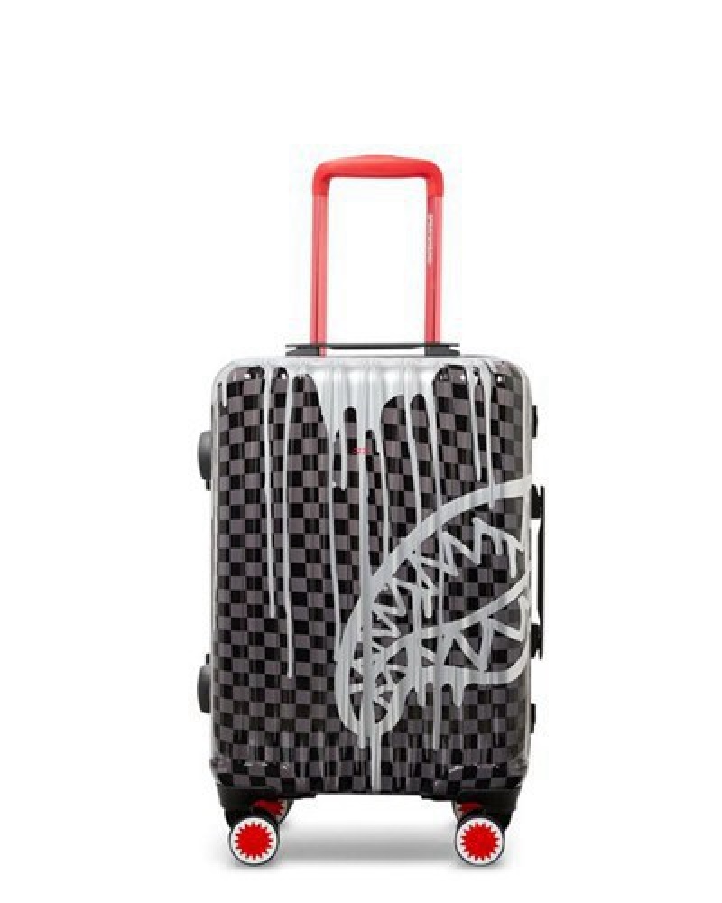 Black Sprayground Chateau Ghost Sharknautics Hardshell Carry-on Luggage | 85031-VCBX