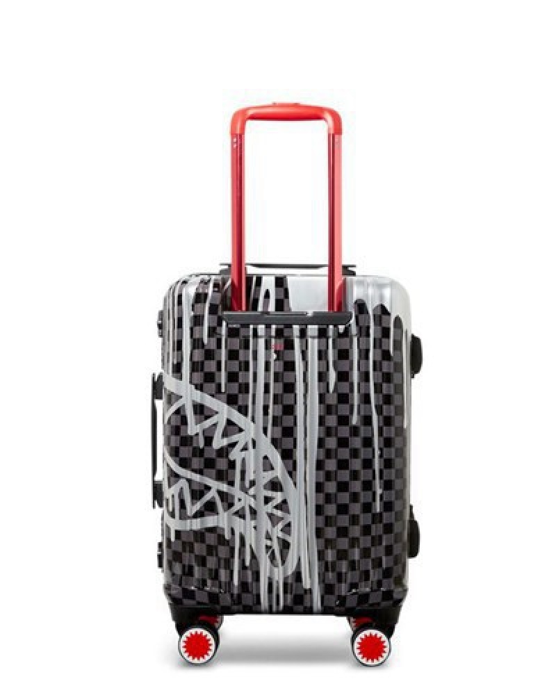 Black Sprayground Chateau Ghost Sharknautics Hardshell Carry-on Luggage | 85031-VCBX