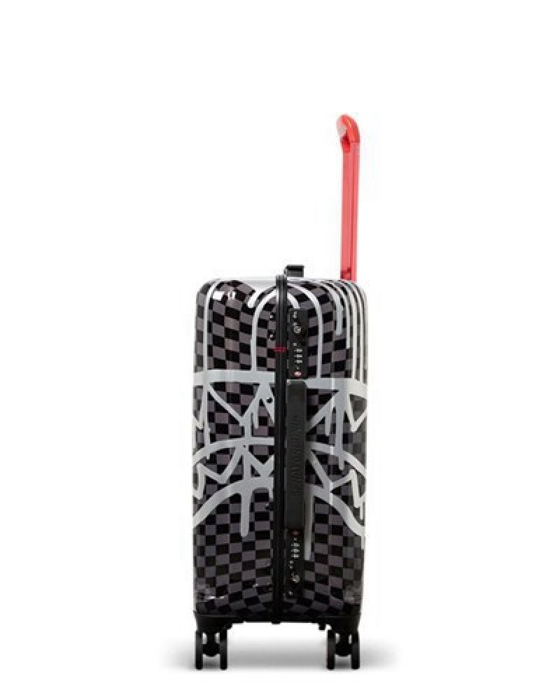 Black Sprayground Chateau Ghost Sharknautics Hardshell Carry-on Luggage | 85031-VCBX