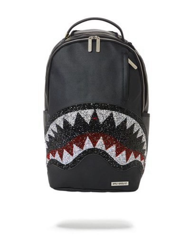 Black Sprayground Clearcut Dlx Backpacks | 19468-VGDO