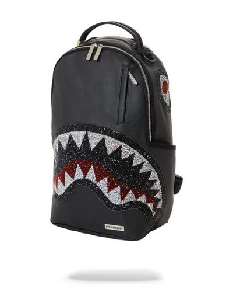 Black Sprayground Clearcut Dlx Backpacks | 19468-VGDO