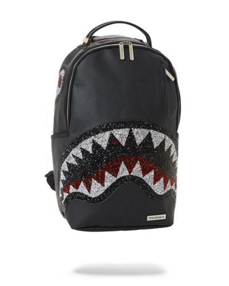 Black Sprayground Clearcut Dlx Backpacks | 19468-VGDO