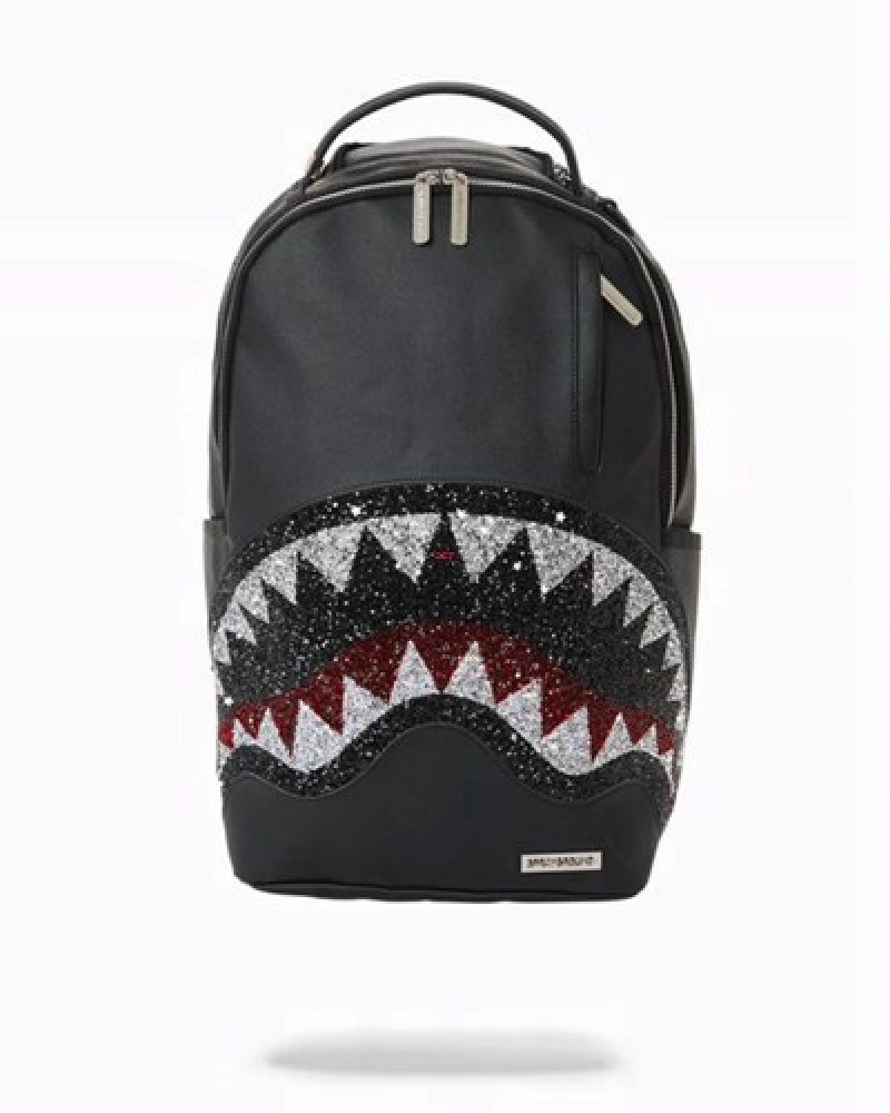 Black Sprayground Clearcut Dlx Backpacks | 19468-VGDO