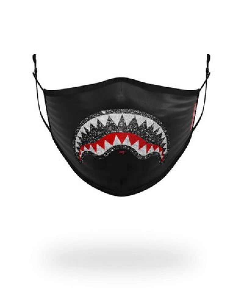 Black Sprayground Clearcut Face Masks | 30958-NDOS