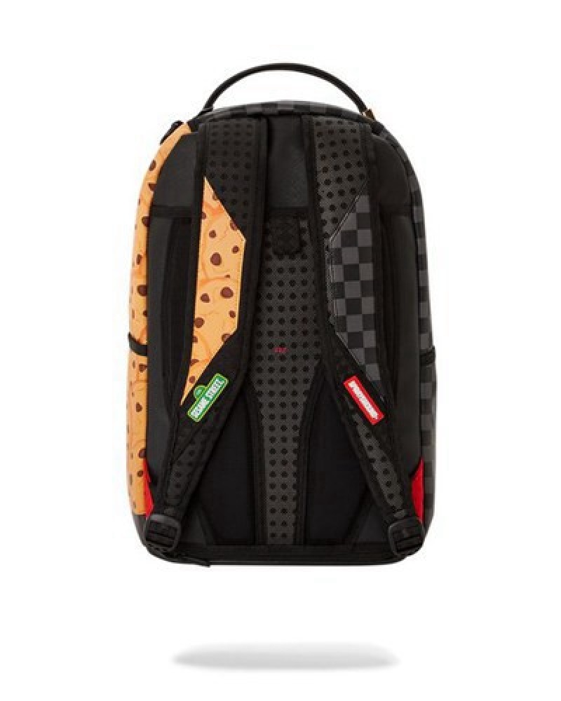 Black Sprayground Cookie Monster Reveal (Dlxv) Backpacks | 95620-CTBR