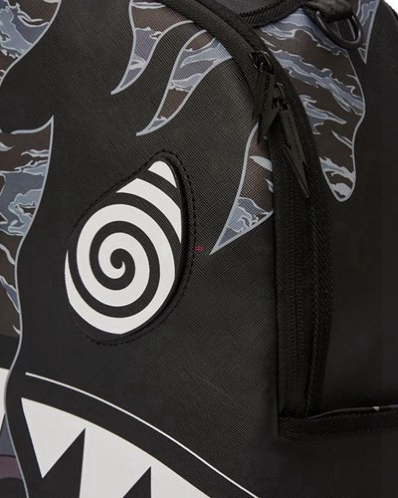 Black Sprayground Dazed And Shark (Dlxv) Backpacks | 24315-SIYE