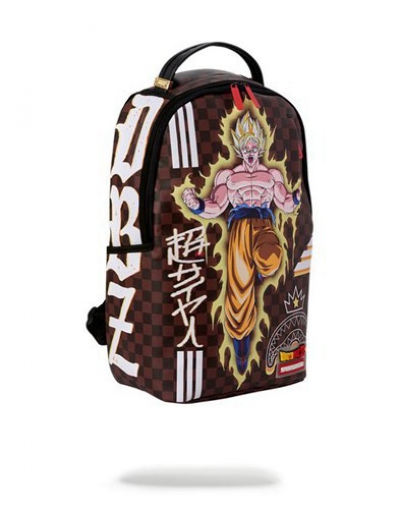 Black Sprayground Dbz: Super Saiyan Backpacks | 67420-WXBL