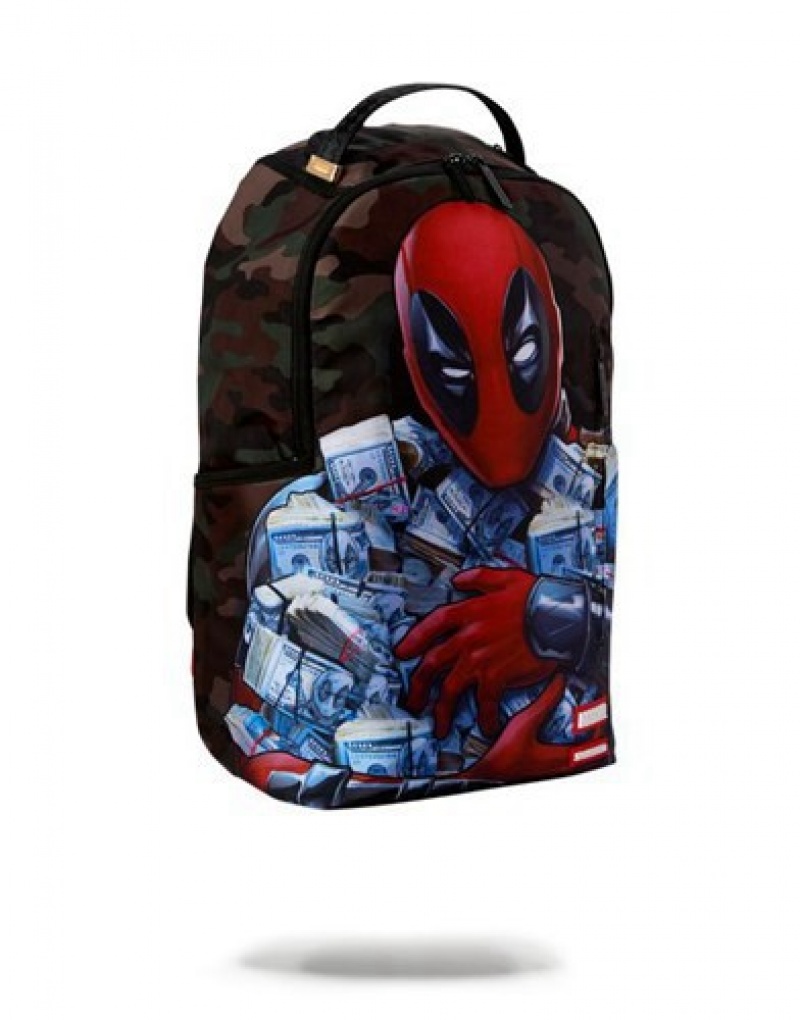 Black Sprayground Deadpool: Money Boy Backpacks | 94578-YWEX