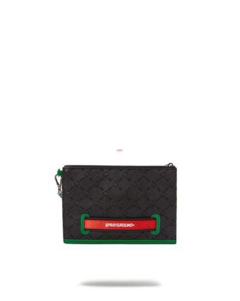 Black Sprayground Dinero Crossover Clutch Bag | 60582-VSZN