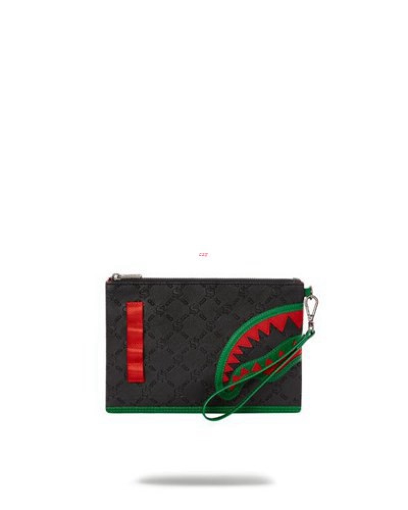 Black Sprayground Dinero Crossover Clutch Bag | 60582-VSZN