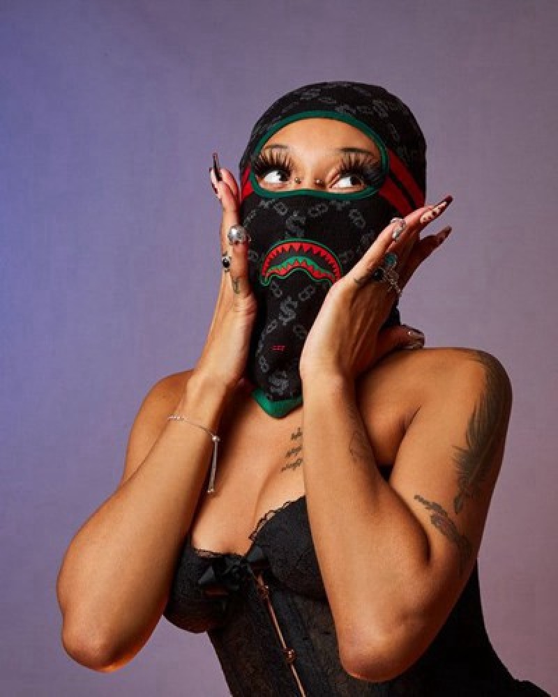 Black Sprayground Dinero Ski Masks | 42590-ZNRW