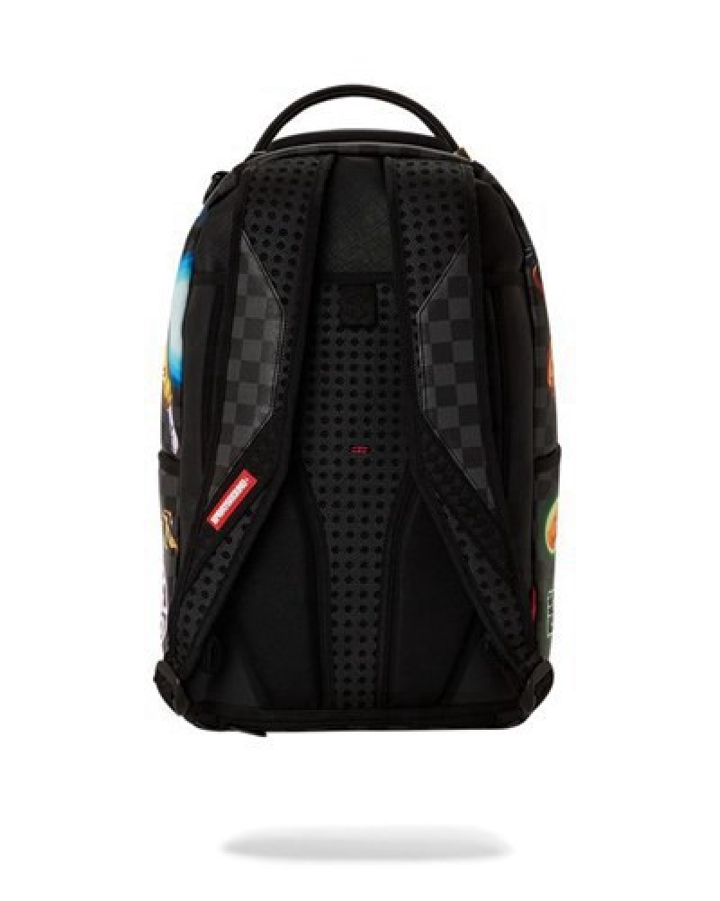 Black Sprayground Dragon Ball Z Neon Trip (Dlxv) Backpacks | 48053-SLZG