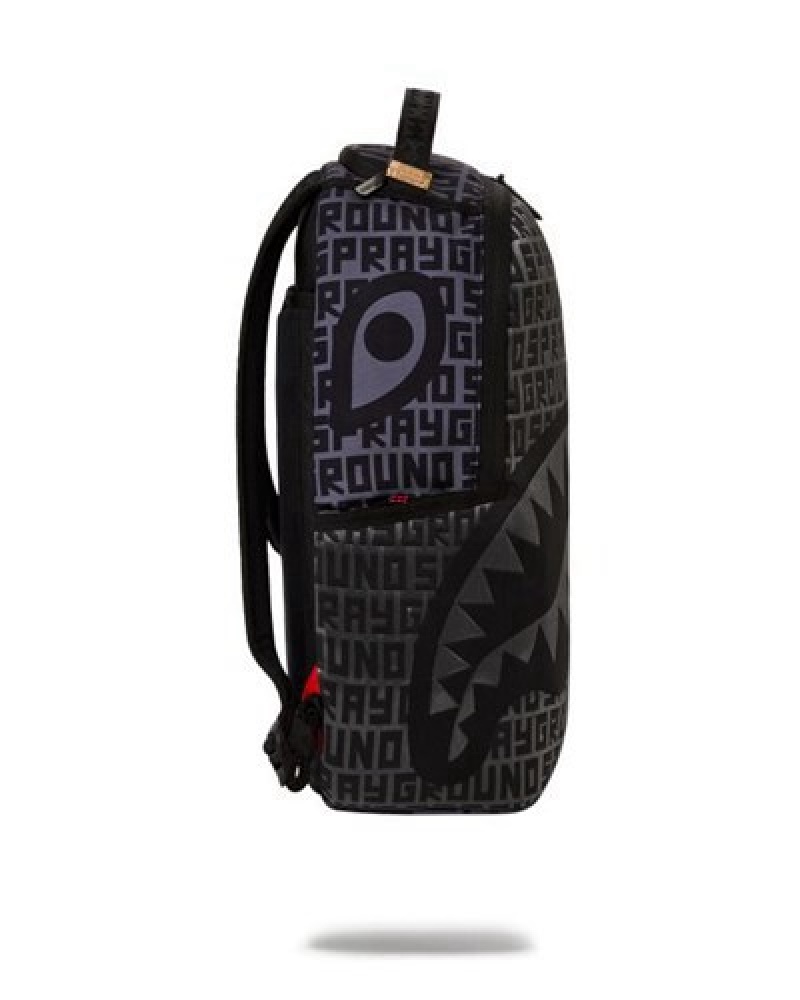 Black Sprayground Fiber Optic Lightshow Backpacks | 49328-EMBU