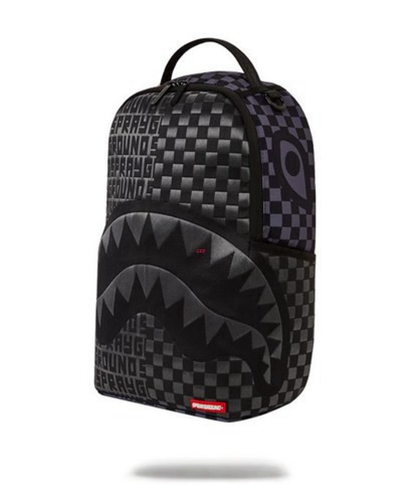 Black Sprayground Fiber Optic Lightshow Backpacks | 49328-EMBU