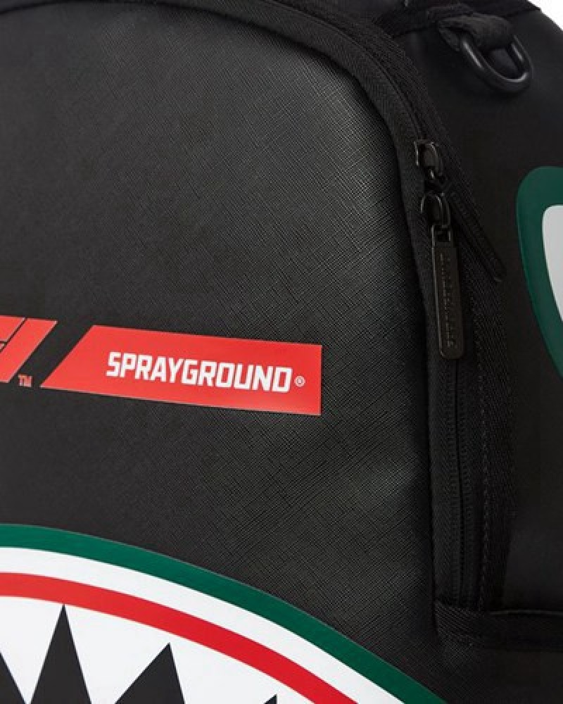 Black Sprayground Formula 1 Official Race Team (Dlxv) Backpacks | 10536-URSM