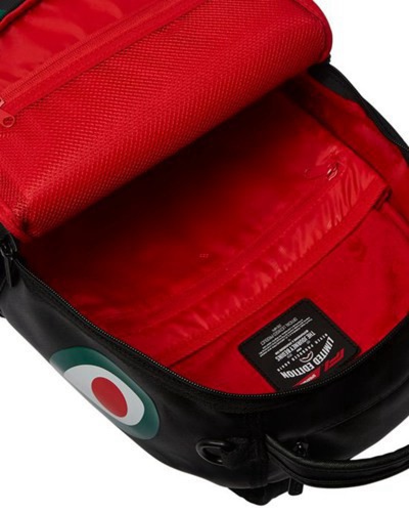 Black Sprayground Formula 1 Official Race Team (Dlxv) Backpacks | 10536-URSM