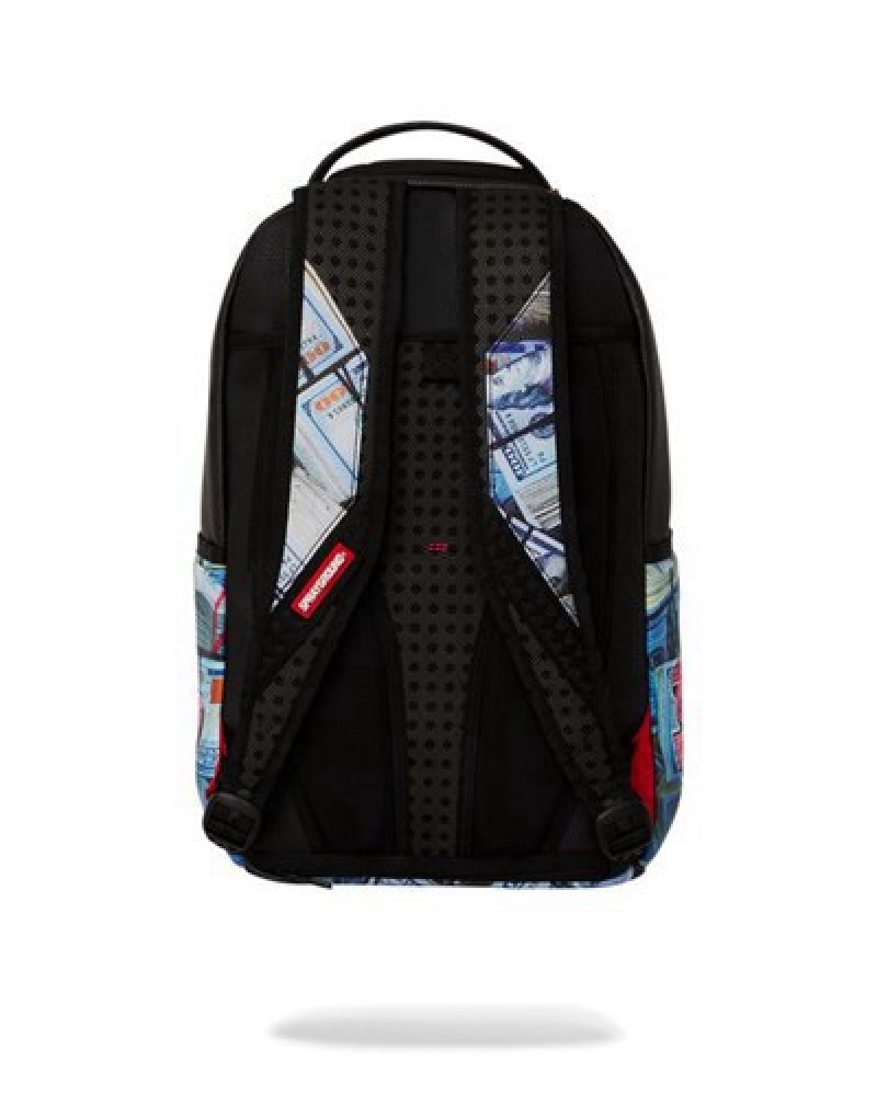 Black Sprayground Global Games Backpacks | 28164-HEJD