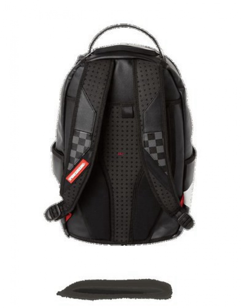 Black Sprayground Half Check Sharks In Paris (One Of One) Backpacks | 21490-JXLR