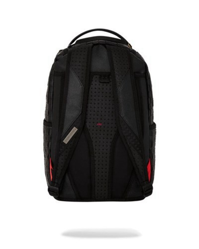 Black Sprayground Handwoven Cut & Sew Backpacks | 53962-KHOZ