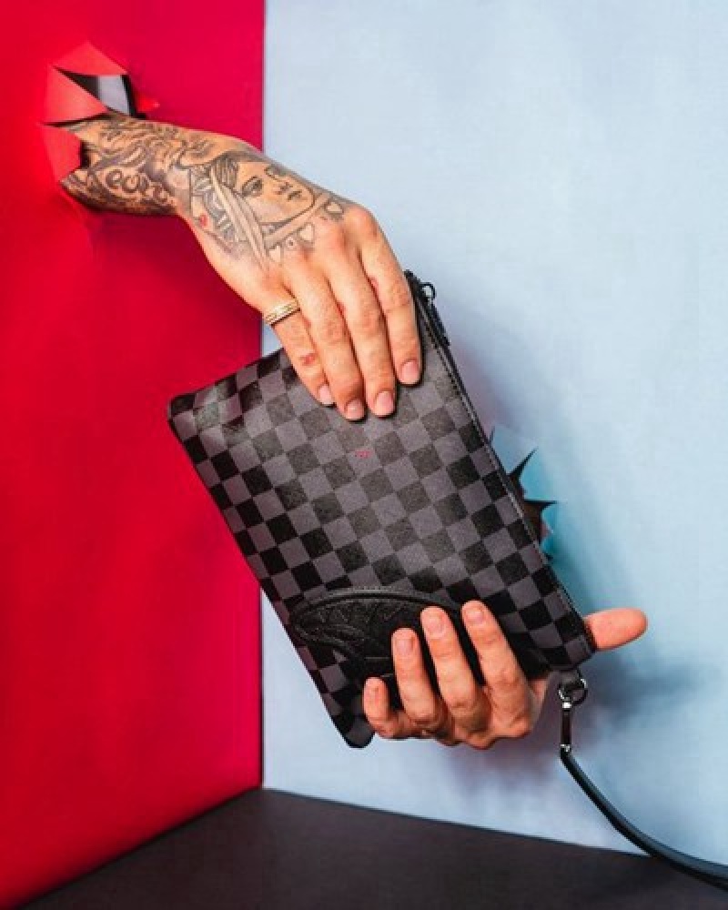 Black Sprayground Henny Crossover Clutch Bag | 91685-TBLO