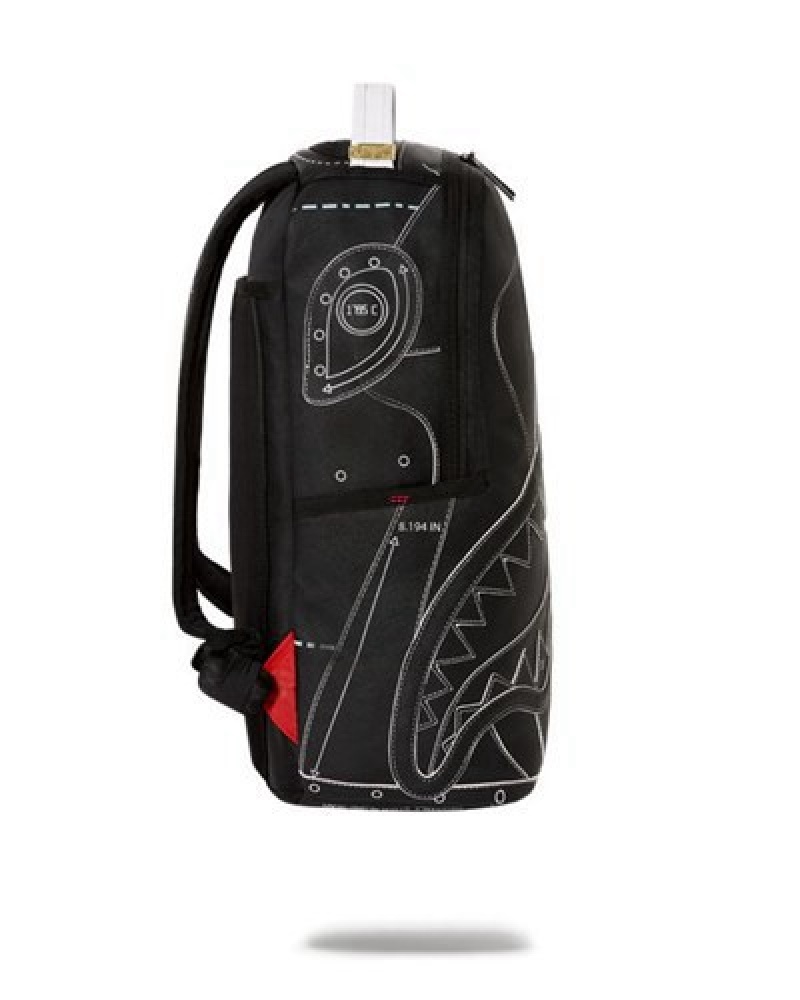 Black Sprayground High Tech (Dlxv) Backpacks | 94816-YFQK