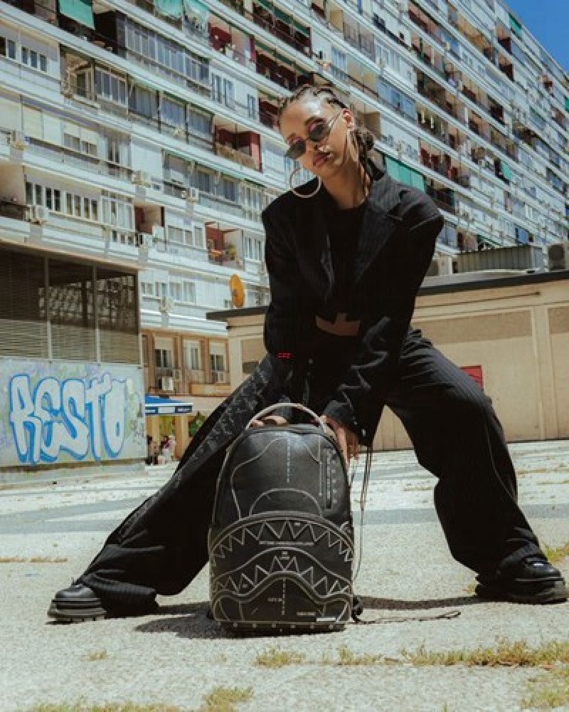 Black Sprayground High Tech (Dlxv) Backpacks | 94816-YFQK