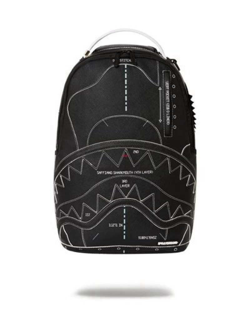 Black Sprayground High Tech (Dlxv) Backpacks | 94816-YFQK