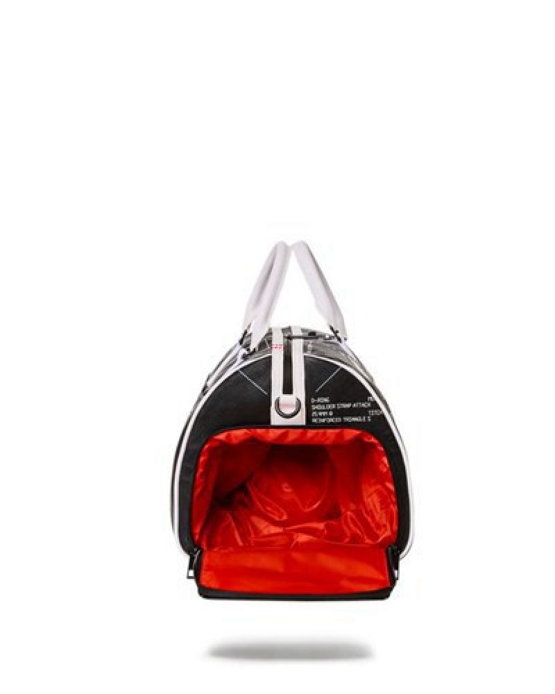 Black Sprayground High Tech Duffle Bags | 30741-KUFV