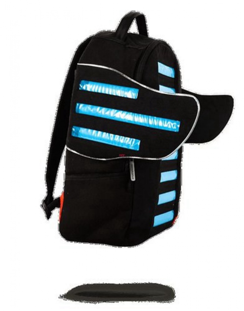 Black Sprayground Hyper-flight Wings Backpacks | 30694-AEHO