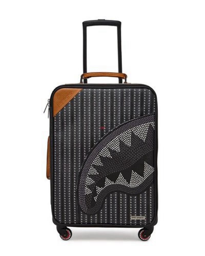 Black Sprayground Illuchains Jetsetter Carry-on Luggage | 47620-MNEX