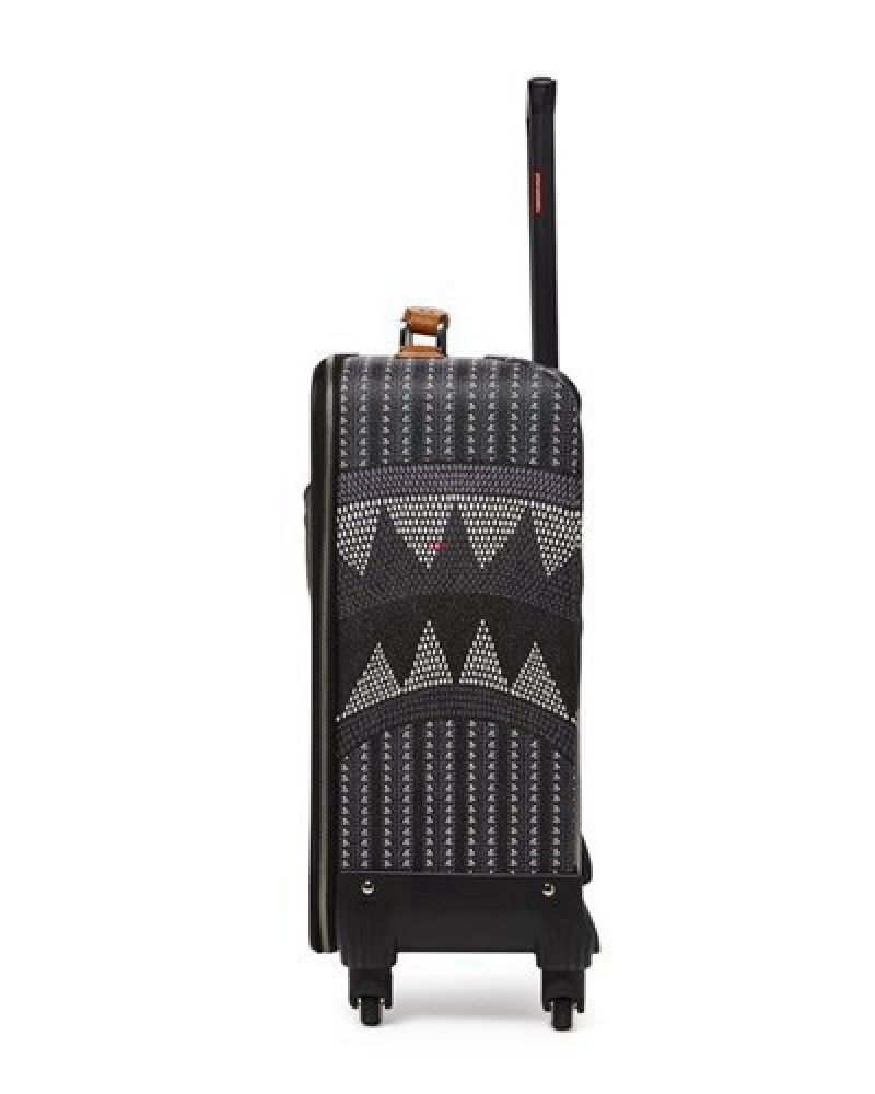 Black Sprayground Illuchains Jetsetter Carry-on Luggage | 47620-MNEX