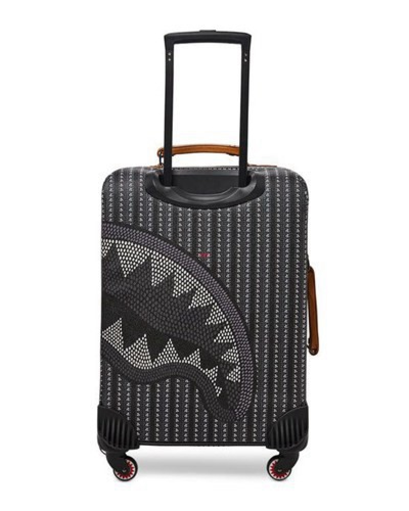 Black Sprayground Illuchains Jetsetter Carry-on Luggage | 47620-MNEX