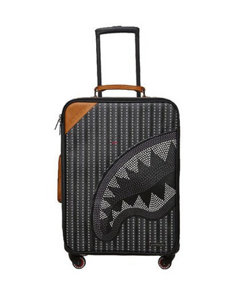 Black Sprayground Illuchains Jetsetter Carry-on Luggage | 47620-MNEX