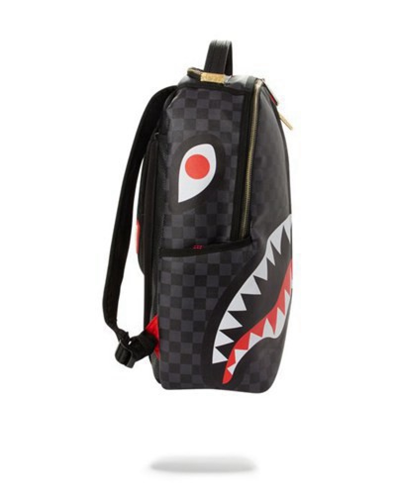 Black Sprayground Italia Diviso Backpacks | 57280-FYMH