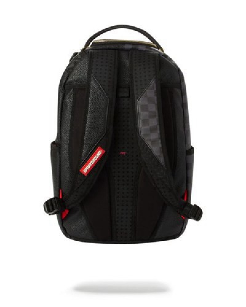 Black Sprayground Italia Diviso Backpacks | 57280-FYMH