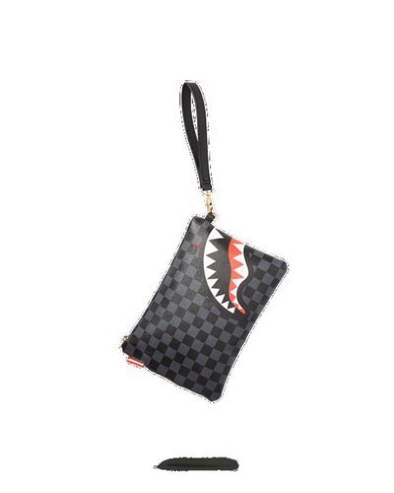 Black Sprayground Italia Diviso Crossover Clutch Bag | 86237-BDYR