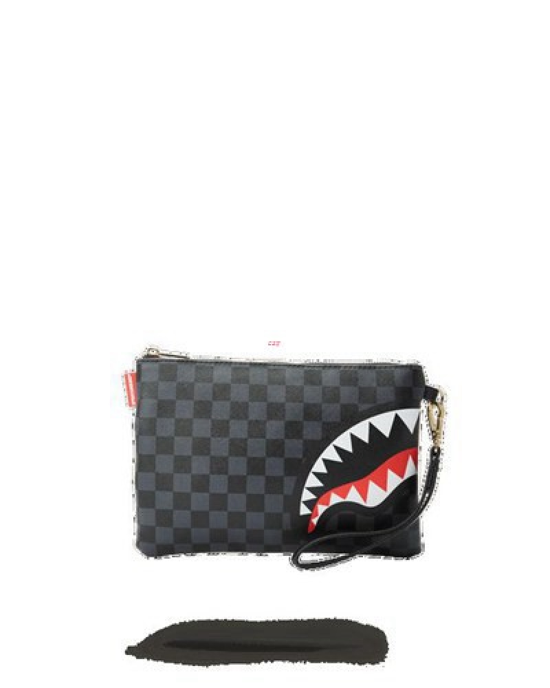 Black Sprayground Italia Diviso Crossover Clutch Bag | 86237-BDYR