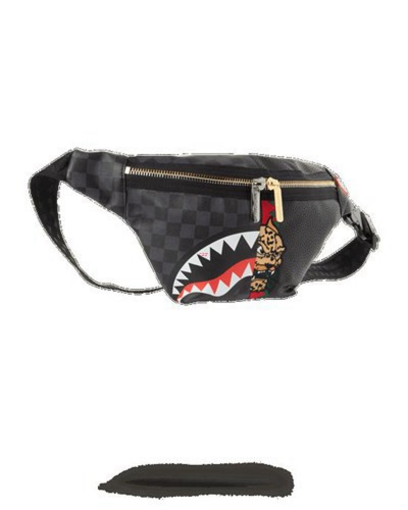 Black Sprayground Italia Diviso Savvy Crossbody Bags | 42690-LPCJ