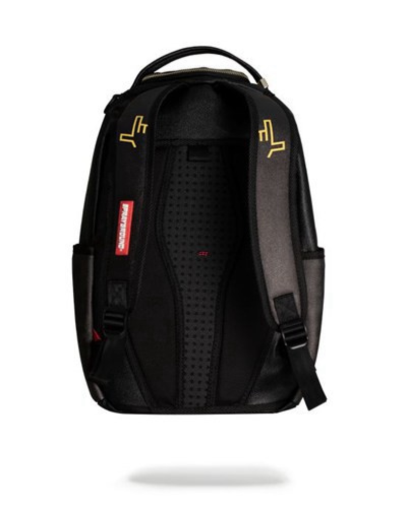 Black Sprayground Jesse Lingard Jungle Panther Backpacks | 84675-XBHA