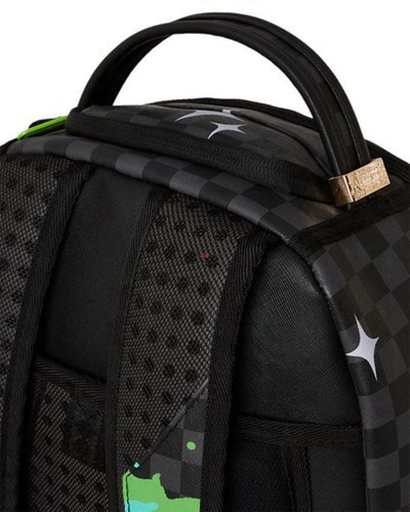 Black Sprayground Kakashi Splash (Dlxv) Backpacks | 65302-ZKBO