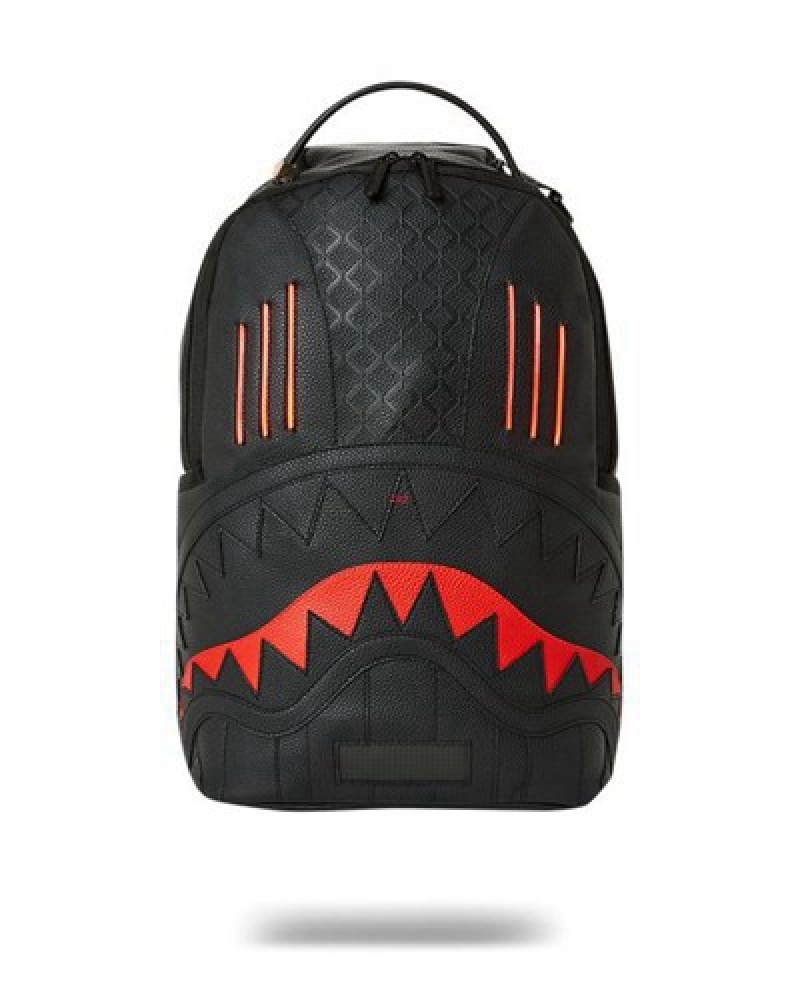 Black Sprayground Knight Rider K.I.T.T. Led Turbo Boost Backpacks | 14320-NEBL