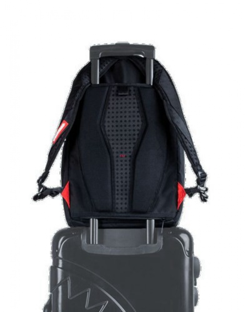 Black Sprayground Last Pay Out Backpacks | 83197-CQJA