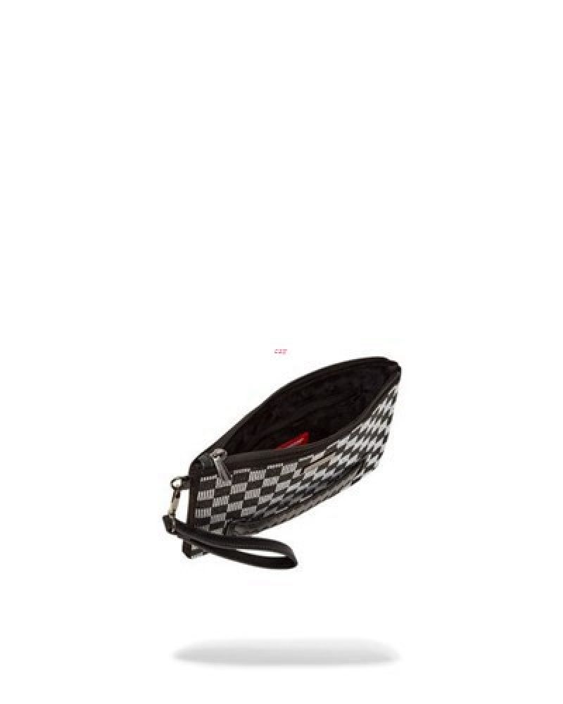 Black Sprayground Light Years Ahead Crossover Clutch Bag | 92650-WLIG