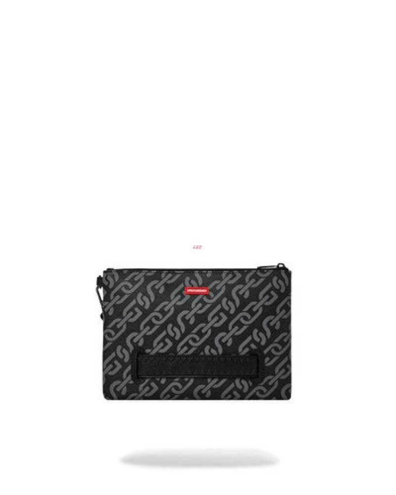 Black Sprayground Magnetic Pulse Crossover Clutch Bag | 43602-OQIM