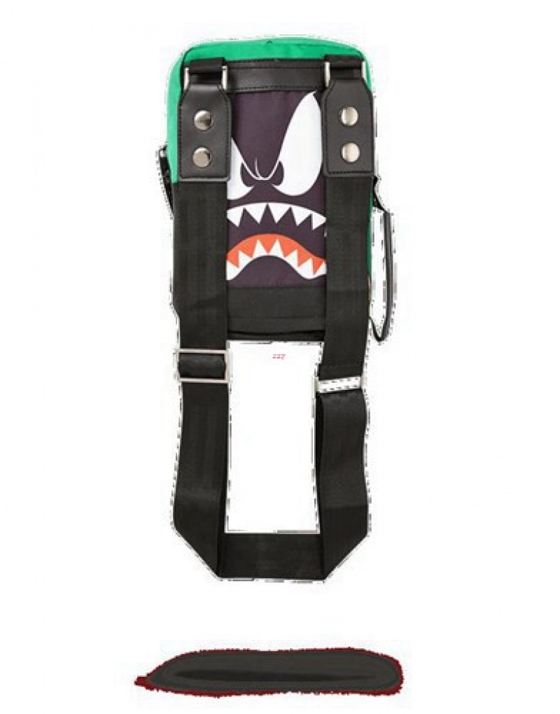 Black Sprayground Marvin The Martian Shark Crossbody Bags | 93267-WMEG