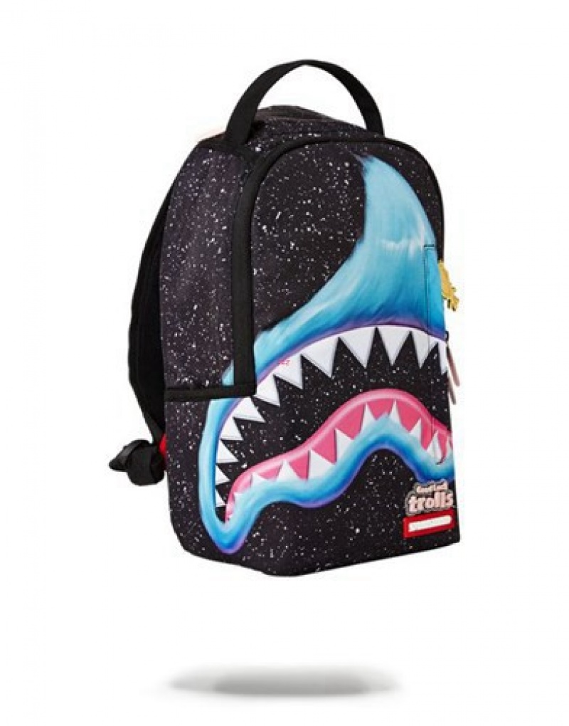 Black Sprayground Mini Troll Fury Backpacks | 79438-ZEXC